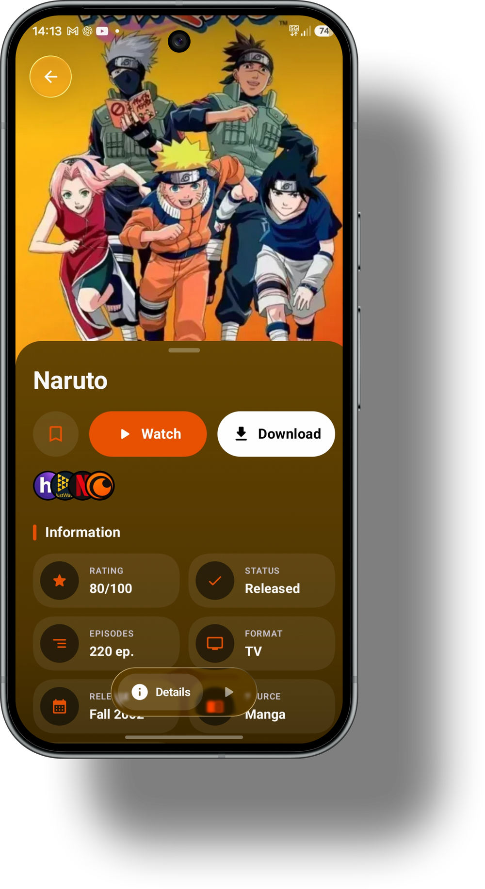 Vetro Details Screen